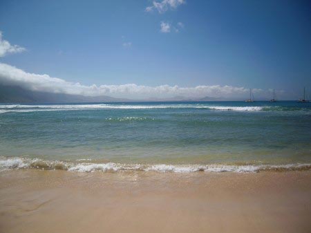 Lanzarote - Spiaggia della Graciosa Spiaggia con mare fino all'orizzonte