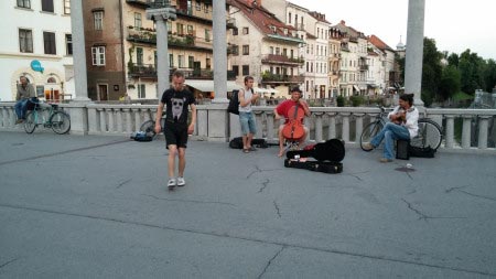 Slovenia - Lubiana - Artisti di strada Slovenia - Lubiana - Artisti di strada