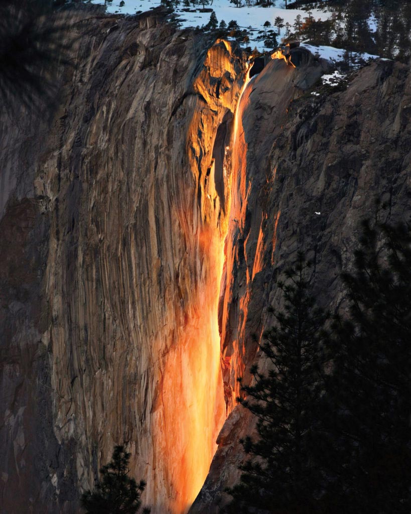 Cascata Horsetail - Yosemite Valley, California