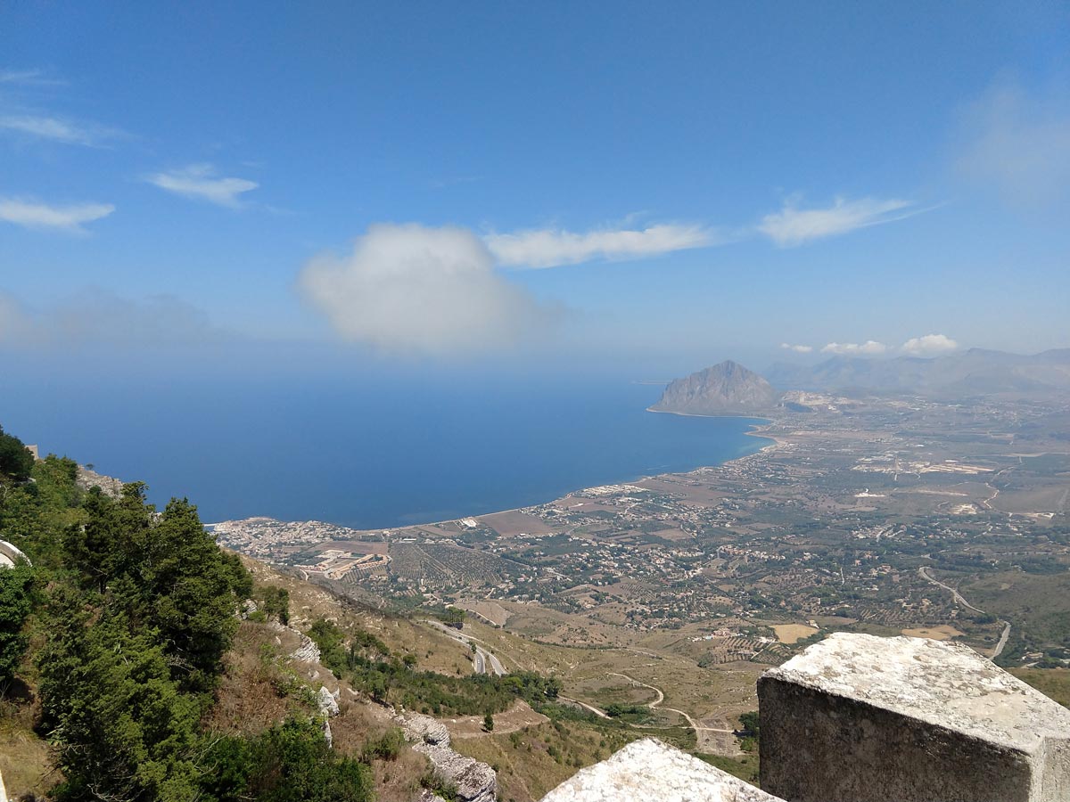 Sicilia occidentale - Erice - Panorama del mare