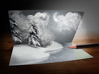 Tutorial - Paesaggio innevato in 3D