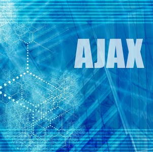 Ajax - scritta su fondo azzurro